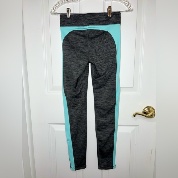 Under Armor leggings, teal/grey. Small - Picture 2 of 5